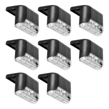 KÉSZLET 8x LED Napelemes lépcsőház világítás LED/0,06W/1,2V 3000K IP44 600 mAh
