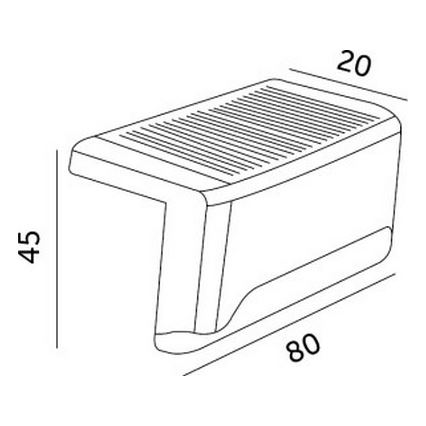 KÉSZLET 8x LED Napelemes lépcsőház világítás LED/0,06W/1,2V 3000K IP44 600 mAh