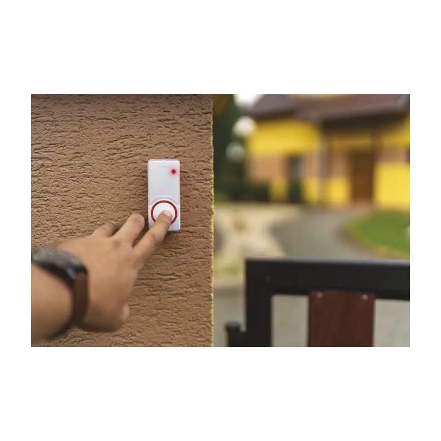 KÉSZLET Vezeték nélküli ajtócsengő + 2x gomb 230V IP44