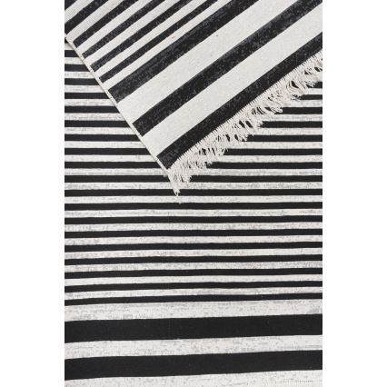 Kétoldalas KILIM GOLD szőnyeg 60x120 cm fekete/fehér