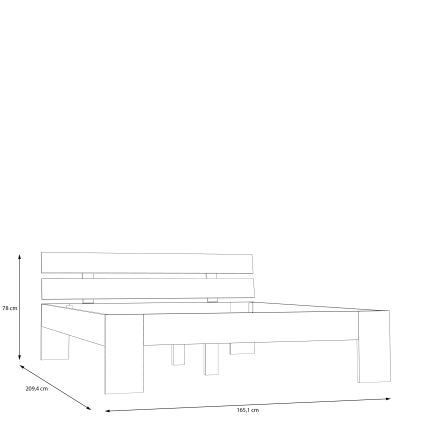 Kétszemélyes ágy PIROA 160x200 cm bézs