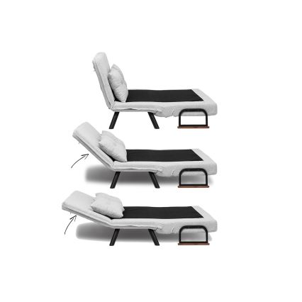 Kétszemélyes kihúzható kanapé QIRA szürke