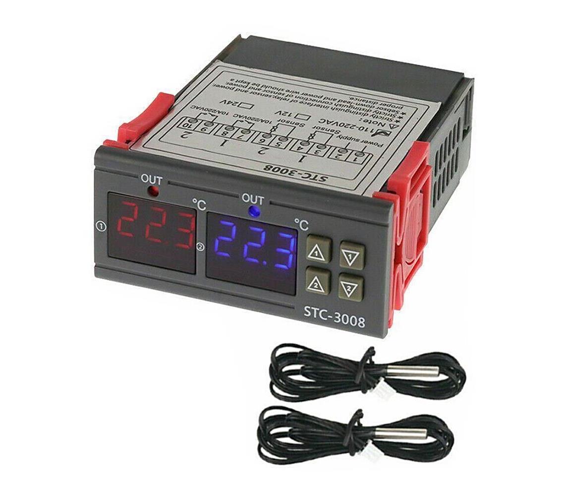 Kettős digitális termosztát 3W/230V M453F