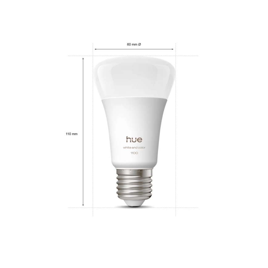 Kezdőkészlet Philips Hue WHITE AND COLOR AMBIANCE 2xE27/8,1W 1000-20000K + Hue bridge