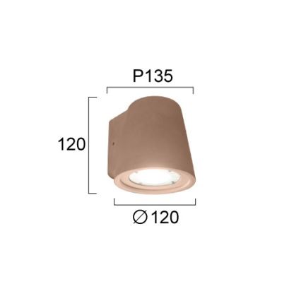 KIARA barna fali lámpa 1xGU10/10W/230V