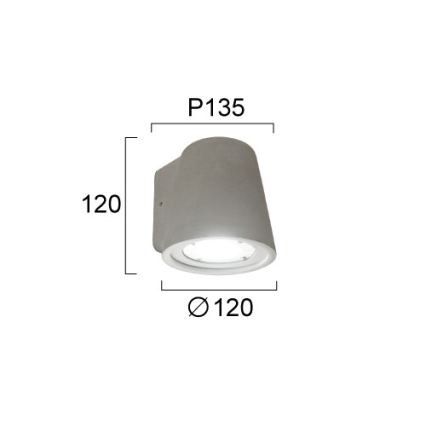 KIARA fali lámpatest 1xGU10/10W/230V szürke