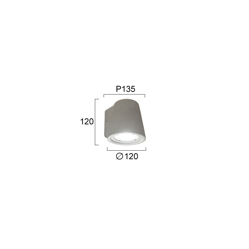 KIARA fali lámpatest 1xGU10/10W/230V szürke