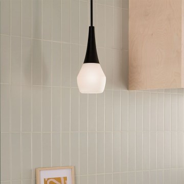 Kichler - DEELA rúddal szerelt csillár 1xE27/60W/230V átm. 17,8 cm fekete