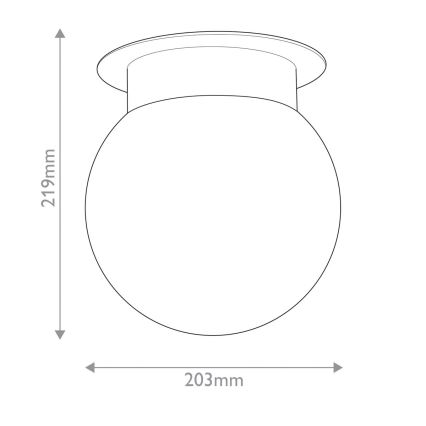 Kichler KL-ALBERS-F-G-CPZ ALBERS mennyezeti lámpa, 1x E27/40W/230V, átm. 20,3 cm, aranyszínű