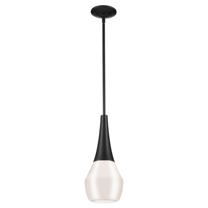 Kichler - DEELA rúddal szerelt csillár 1xE27/60W/230V átm. 17,8 cm fekete