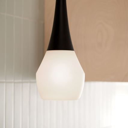 Kichler - DEELA rúddal szerelt csillár 1xE27/60W/230V átm. 17,8 cm fekete