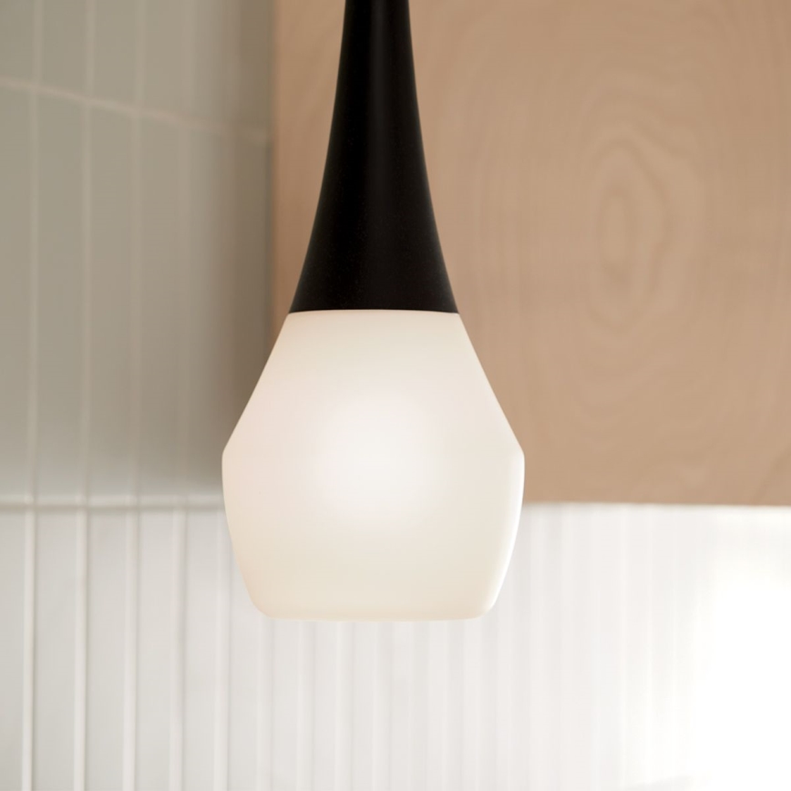 Kichler - DEELA rúddal szerelt csillár 1xE27/60W/230V átm. 17,8 cm fekete