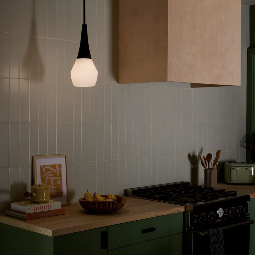 Kichler - DEELA rúddal szerelt csillár 1xE27/60W/230V átm. 17,8 cm fekete