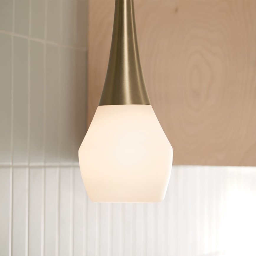 Kichler - Csillár rúdon DEELA 1xE27/60W/230V átm. 17,8 cm réz