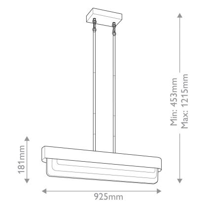 Kichler - LED rúdon szerelt csillár SERENE LED/40W/230V arany