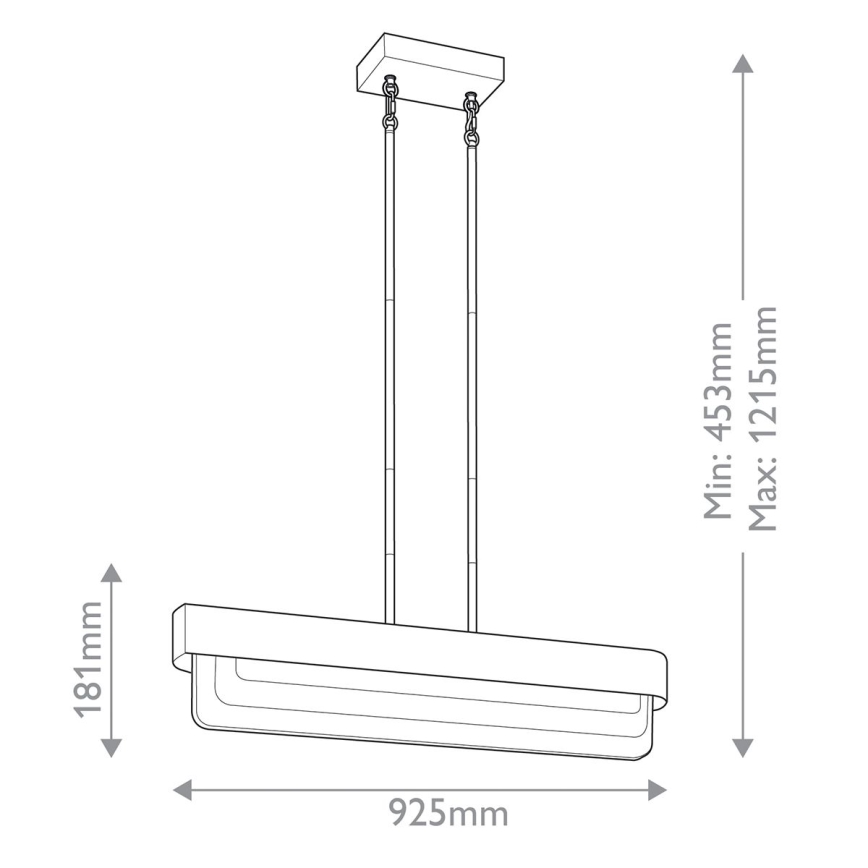 Kichler - LED rúdon szerelt csillár SERENE LED/40W/230V arany