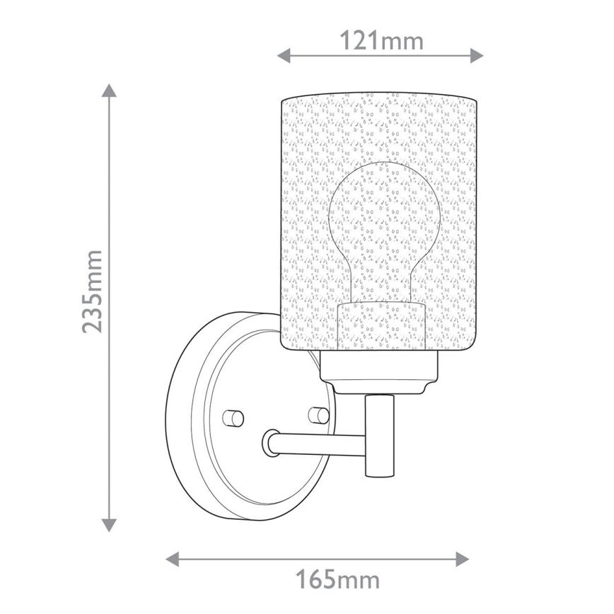 Kichler - Fali lámpa WINSLOW 1xE27/60W/230V réz