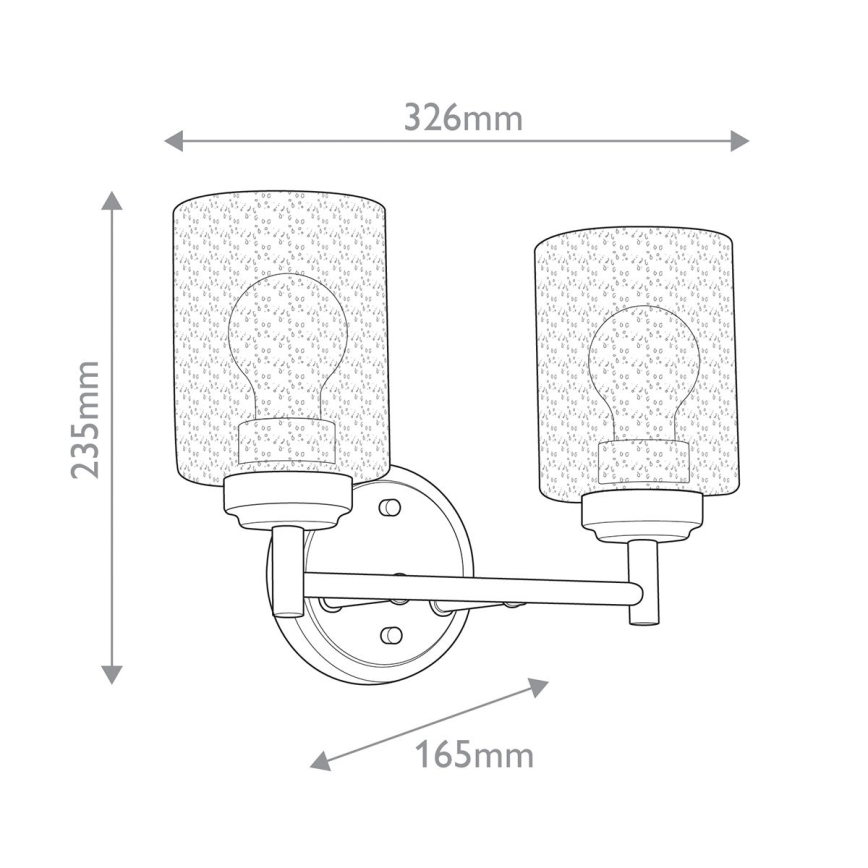 Kichler - Fali lámpa WINSLOW 2xE27/60W/230V réz