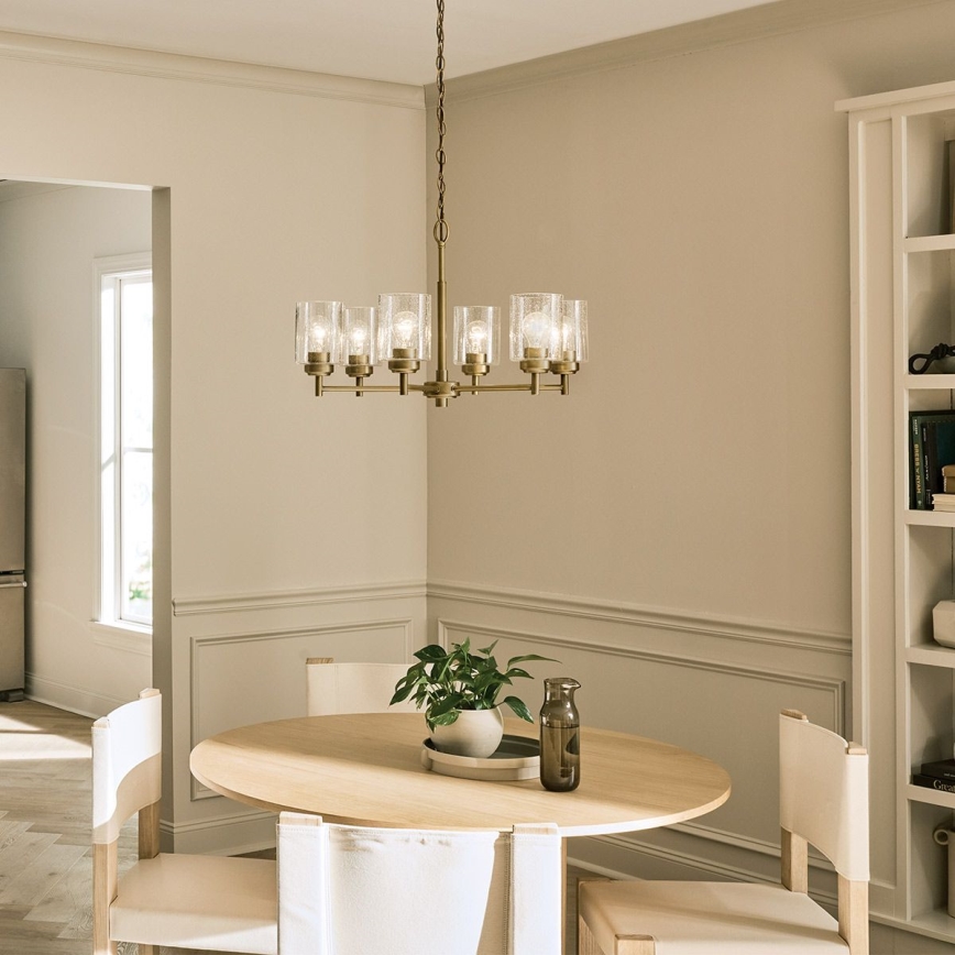 Kichler - Csillár láncon WINSLOW 6xE27/60W/230V átm. 66 cm réz