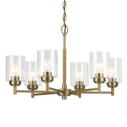 Kichler - Csillár láncon WINSLOW 6xE27/60W/230V átm. 66 cm réz