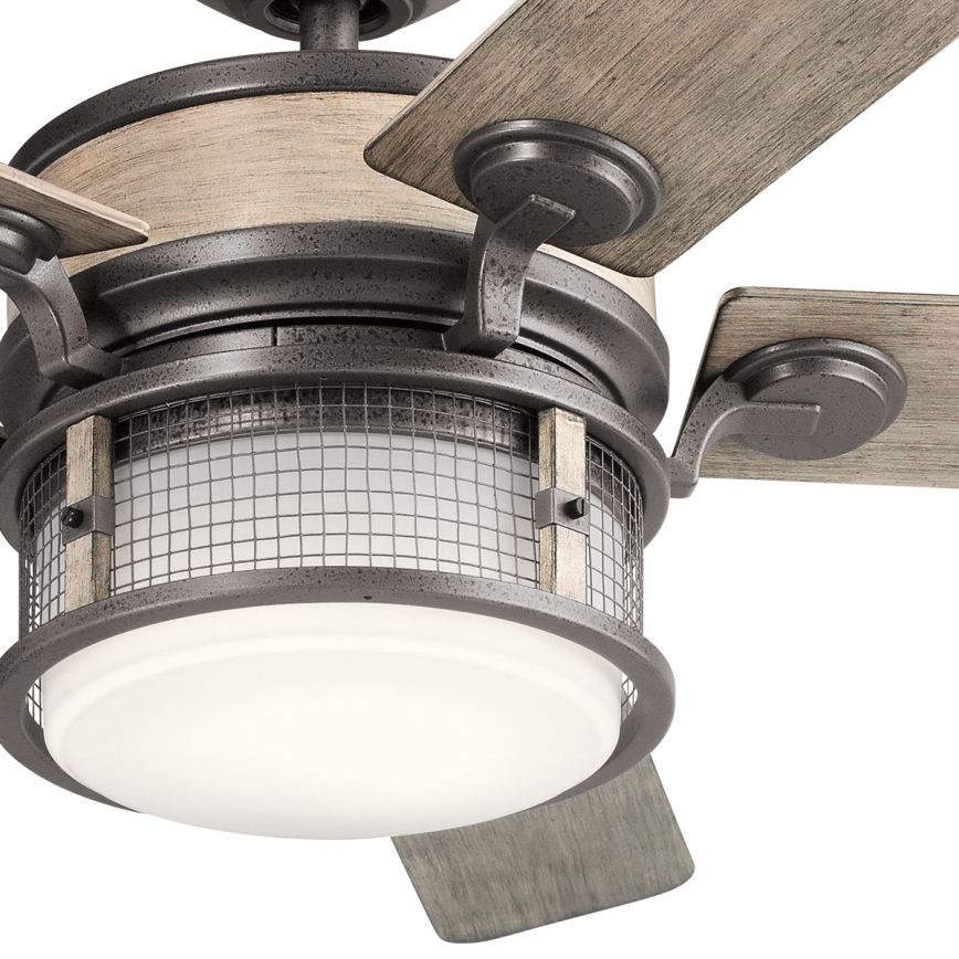 Kichler - LED Dimmelhető mennyezeti ventilátor AHRENDALE LED/10W/230V IP44 + távirányítás