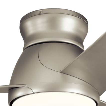 Kichler - LED Dimmelhető mennyezeti ventilátor ERIS LED/10W/230V matt króm IP44 + távirányítás