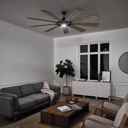 Kichler - LED Dimmelhető mennyezeti ventilátor GENTRY LED/14W/230V átm. 216 cm + távirányítás