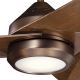 Kichler - LED Dimmelhető mennyezeti ventilátor JADE LED/18W/230V barna + távirányítás