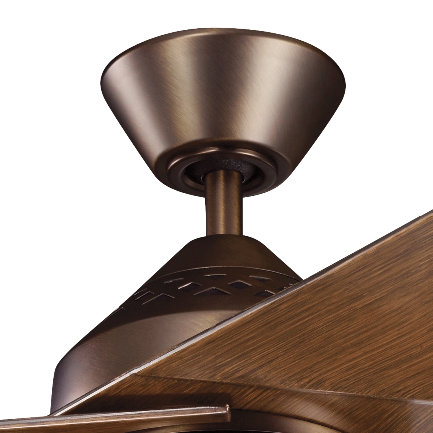 Kichler - LED Dimmelhető mennyezeti ventilátor JADE LED/18W/230V barna + távirányítás