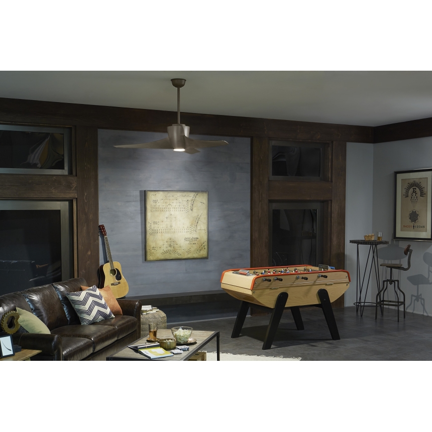 Kichler - LED Dimmelhető mennyezeti ventilátor PHREE LED/10W/230V ezüst + távirányítás