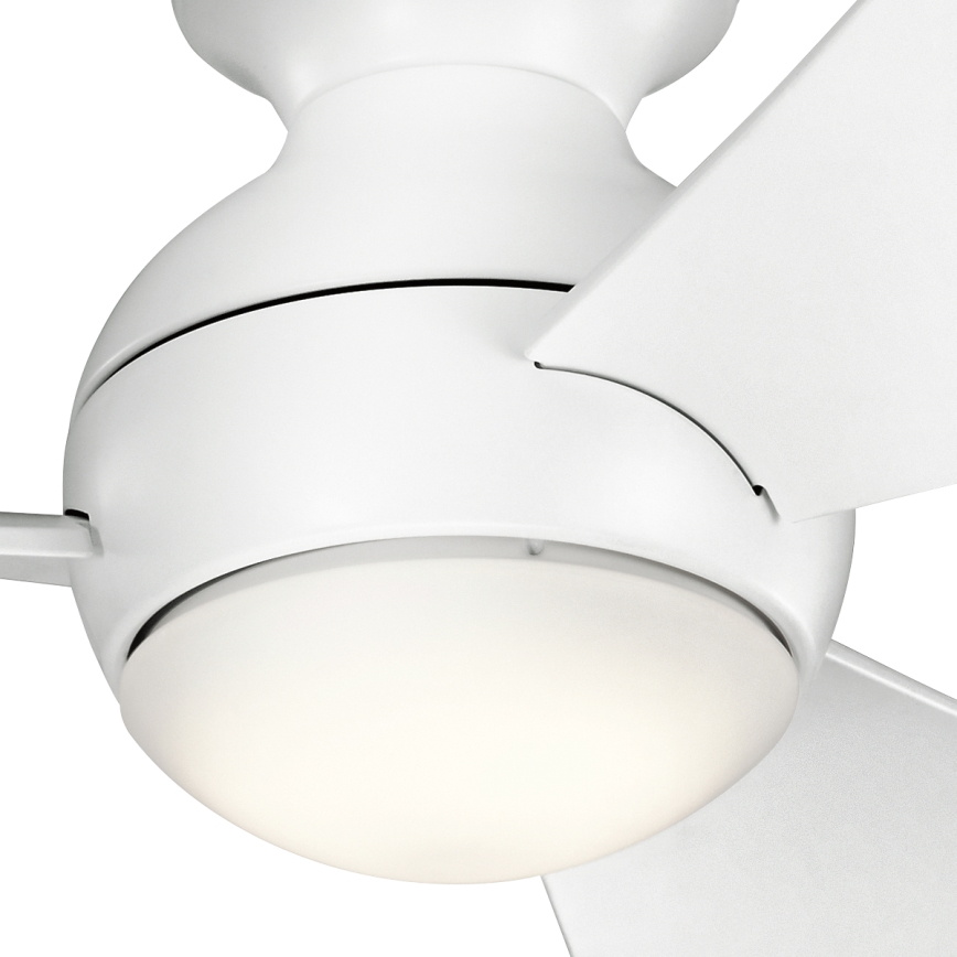 Kichler - LED dimmelhető mennyezeti ventilátor SOLA LED/10W/230V IP23 fehér + távirányító