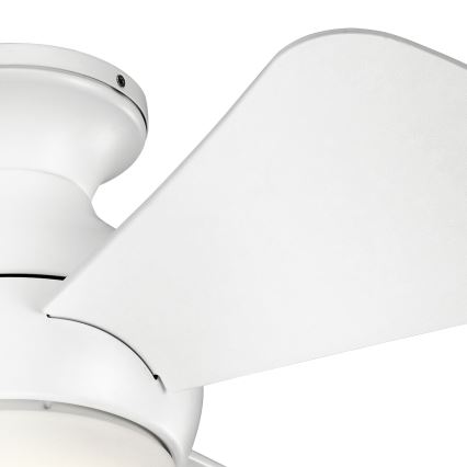 Kichler - LED dimmelhető mennyezeti ventilátor SOLA LED/10W/230V IP23 fehér + távirányító