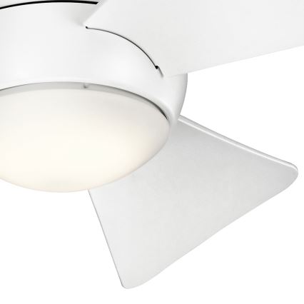 Kichler - LED dimmelhető mennyezeti ventilátor SOLA LED/10W/230V IP23 fehér + távirányító