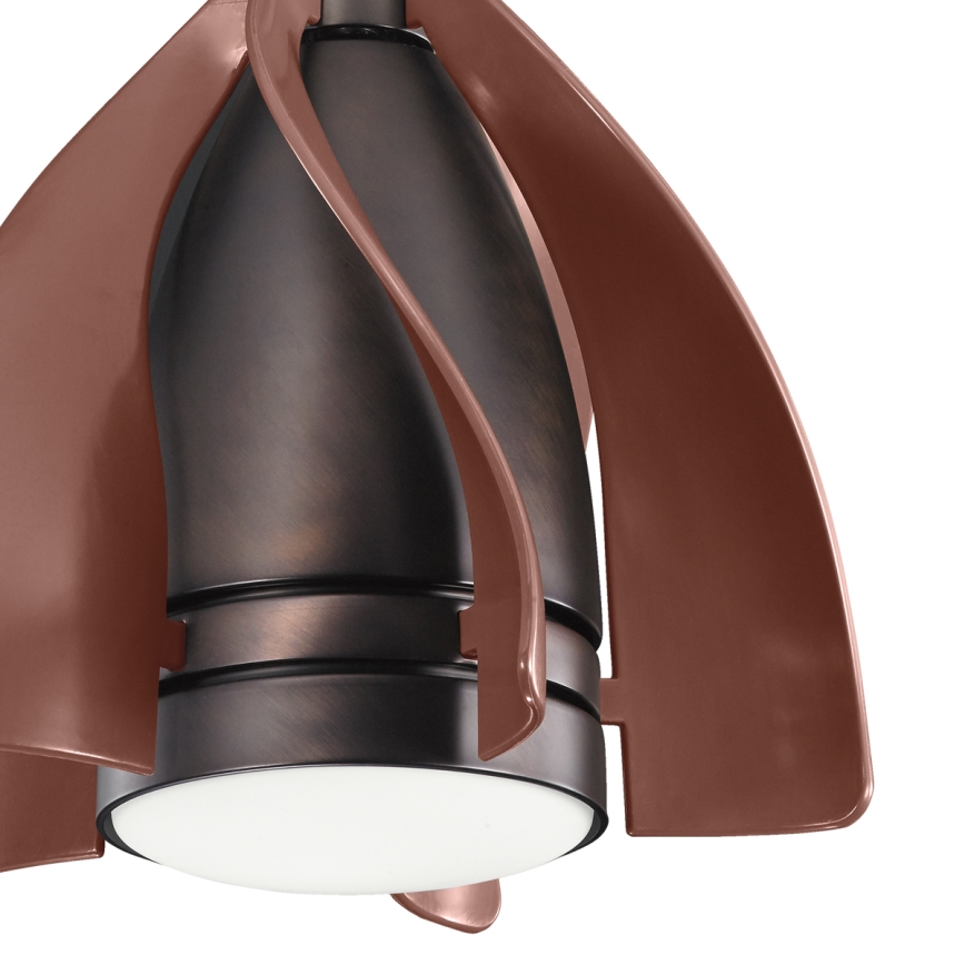 Kichler - LED Dimmelhető mennyezeti ventilátor TERNA LED/10W/230V bronz/barna + távirányítás