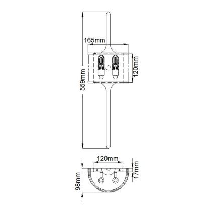 Kichler - LED Fürdőszobai fali lámpa MONA 2xG9/3,5W/230V IP44 sárgaréz