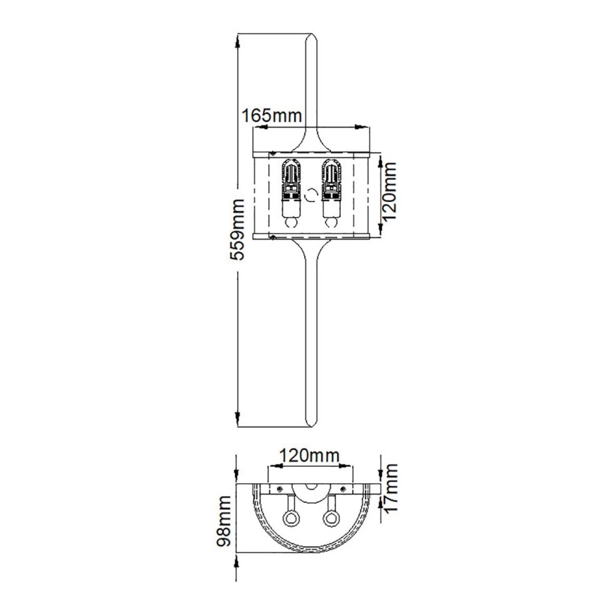 Kichler - LED Fürdőszobai fali lámpa MONA 2xG9/3,5W/230V IP44 sárgaréz