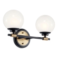 Kichler - LED fürdőszobai fali lámpatest BENNO 2xLED/3W/230V fekete/arany IP44