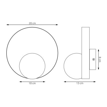 KIDO fali lámpa 1xG9/8W/230V fehér