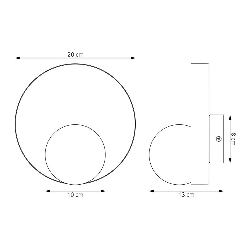 KIDO fali lámpatest 1xG9/8W/230V fekete