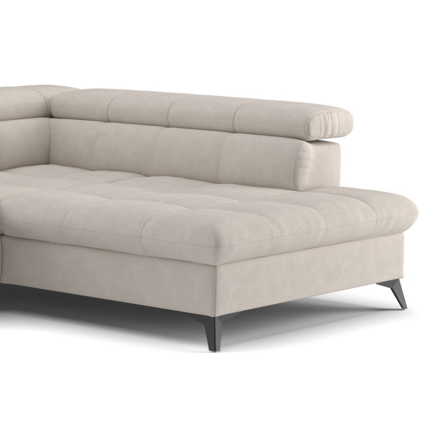 Kihajtható sarokkanapé L-alakban MARANO jobb oldali bézs