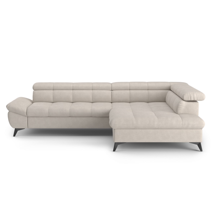 Kihajtható sarokkanapé L-alakban MARANO jobb oldali bézs