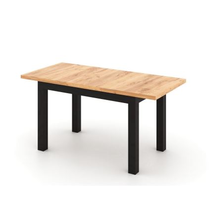 Kihúzható étkezőasztal DOO 120/160x75 cm dub craft/fekete