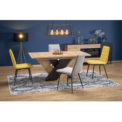 Kihúzható étkezőasztal DROM 160/200x90 cm tölgy wotan/fekete