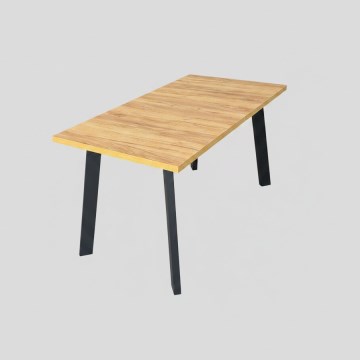 Kihúzható étkezőasztal KERNO 150/190x80 cm Craft tölgy/fekete