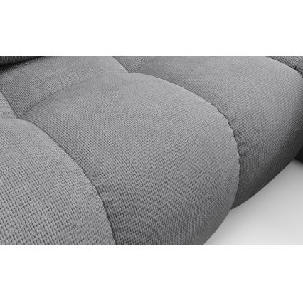 ALMADA jobb oldali, L alakú, kihúzható kárpitozott sarokülőgarnitúra tárolóhellyel, szürke