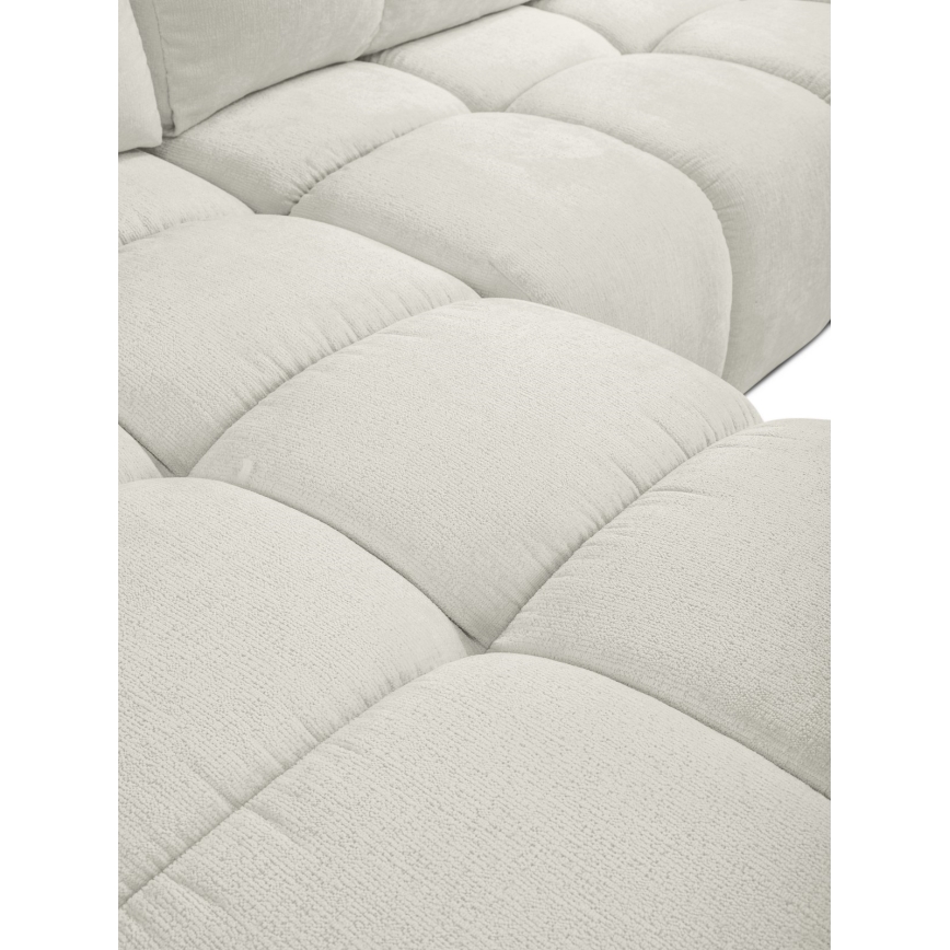 ALMADA L-alakú, balos, bézs, kihúzható kárpitozott sarokülőgarnitúra tárolóval