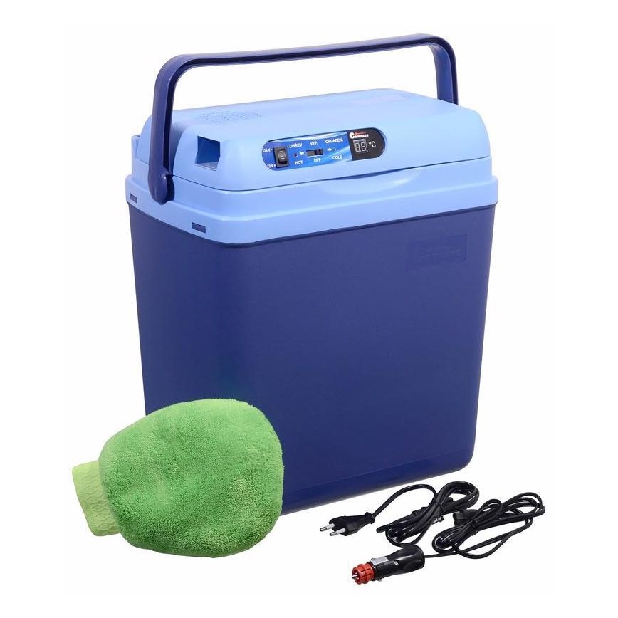 Kijelzős hűtőláda 48W/230/12V 25 l kék