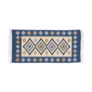 KILIM kétoldalas orientális szőnyeg 80x150 cm kék/bézs