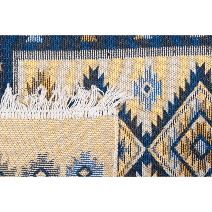 KILIM kétoldalas orientális szőnyeg 80x150 cm kék/bézs
