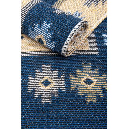 KILIM kétoldalas orientális szőnyeg 80x150 cm kék/bézs